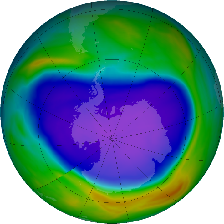 Antarctic ozone map for 28 September 2006